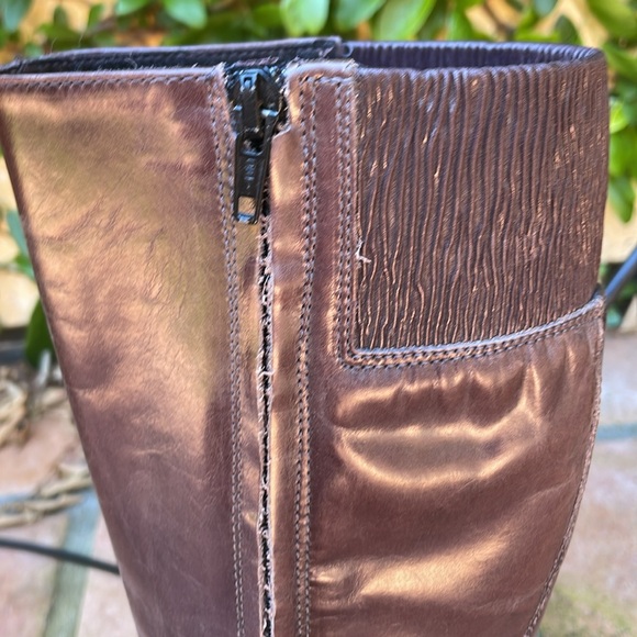 Purple leather, high heel boots size 36 made in Italy - Picture 7 of 9